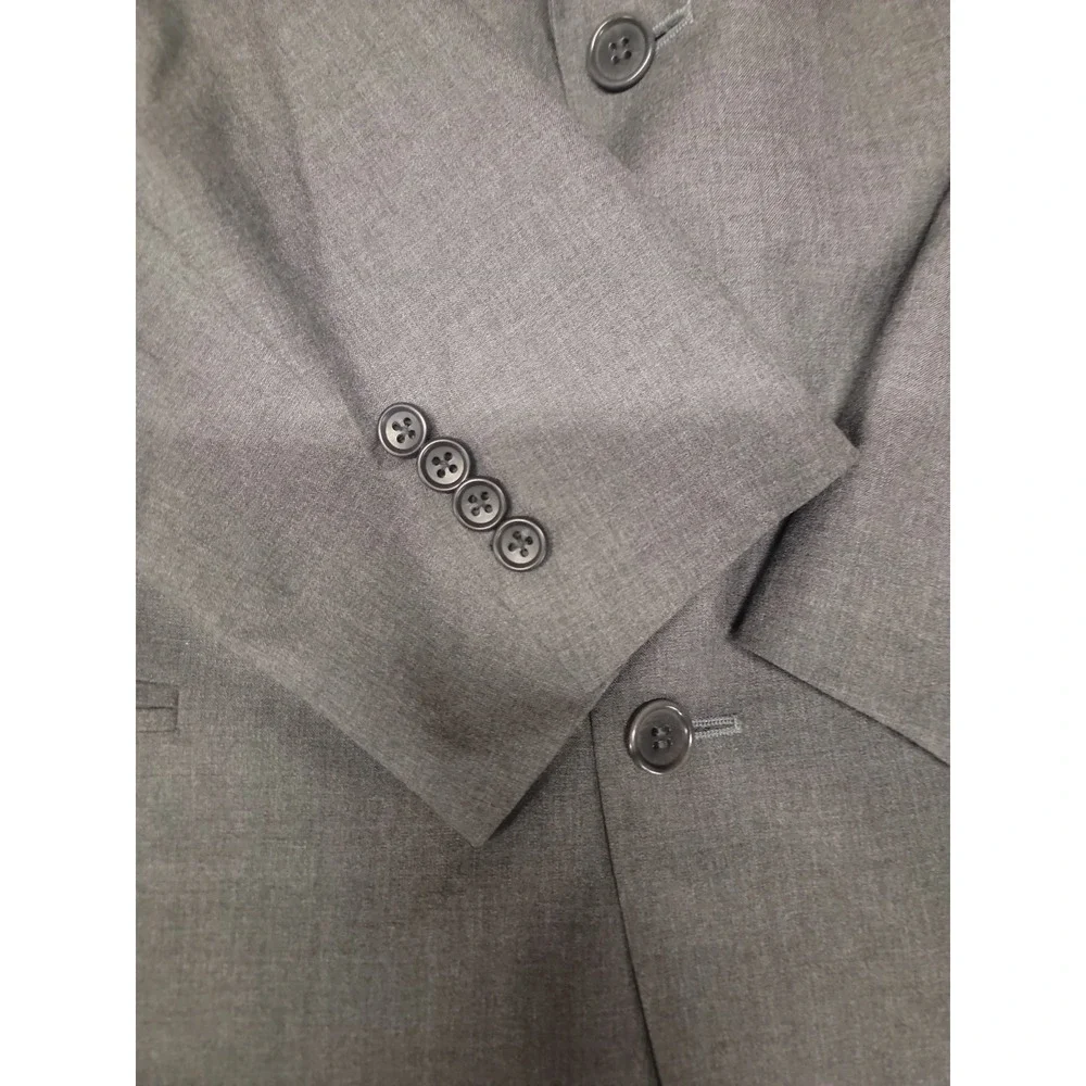 Dormel Vitale Barberis Super 120s Mens Gray Italy Suit 41 Blazer & Pants Nice!